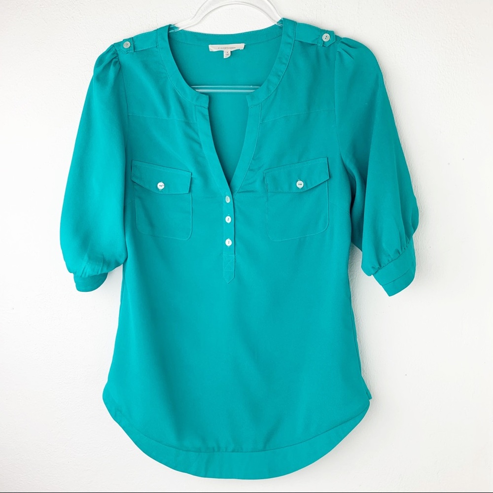 41 Hawthorn Turquoise Blouse Top